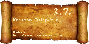 Kriston Tulipán névjegykártya